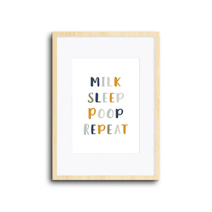 Wall Print |  Milk Sleep Poop Repeat