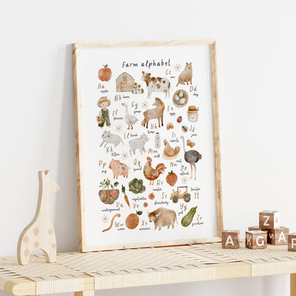 Wall Print |  Farm | Alphabet