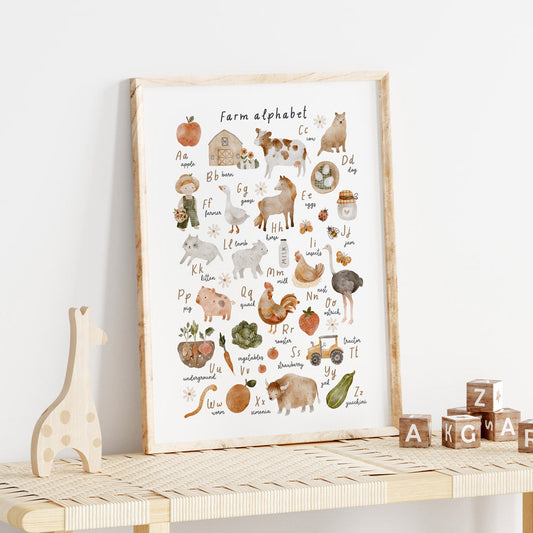 Wall Print |  Farm | Alphabet