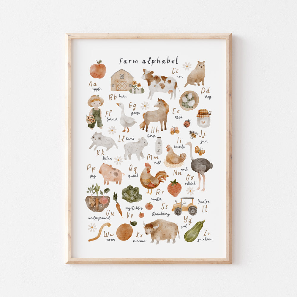 Wall Print |  Farm | Alphabet