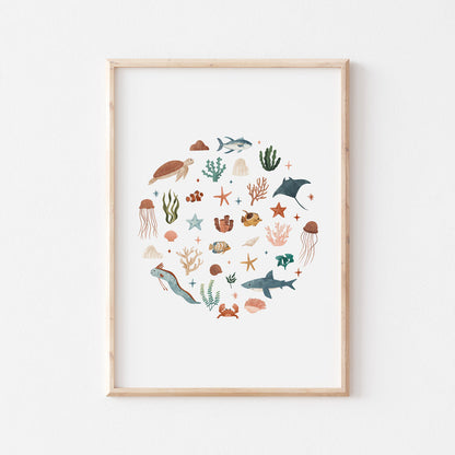 Wall Print |  Sea Creatures