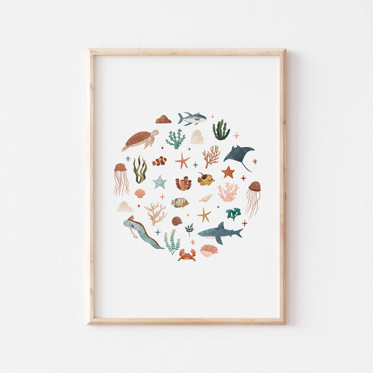 Wall Print |  Sea Creatures
