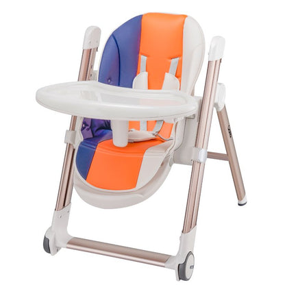 Multifunctional Adjustable Baby High Chair With Dining Table & Wheels -Green