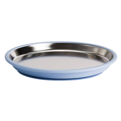 Nestling - Stainless Steel Flat Suction Plate (23cm)