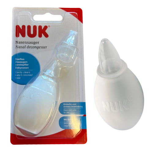 NUK Nasal Decongester with Adapter – Gently Clears Blocked Noses