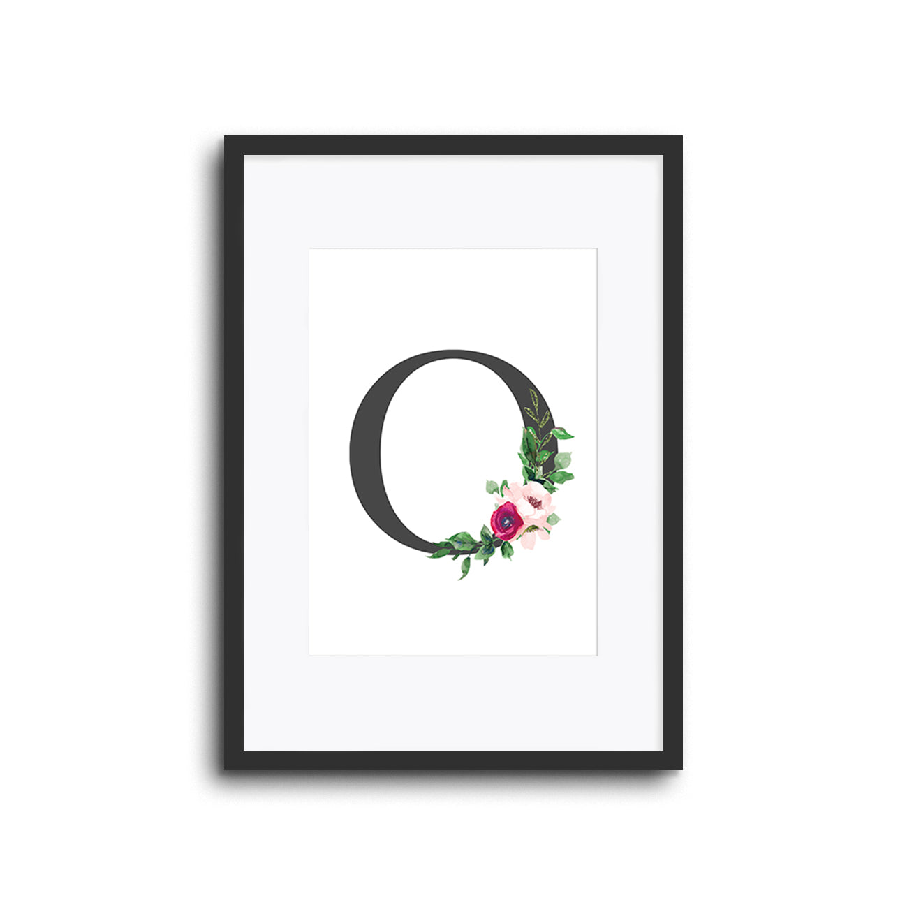 Wall Print |  Floral Initials