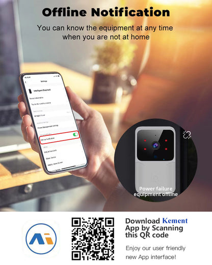 WiFi Video Doorbell – Wireless Smart Doorbell with Two-Way Audio