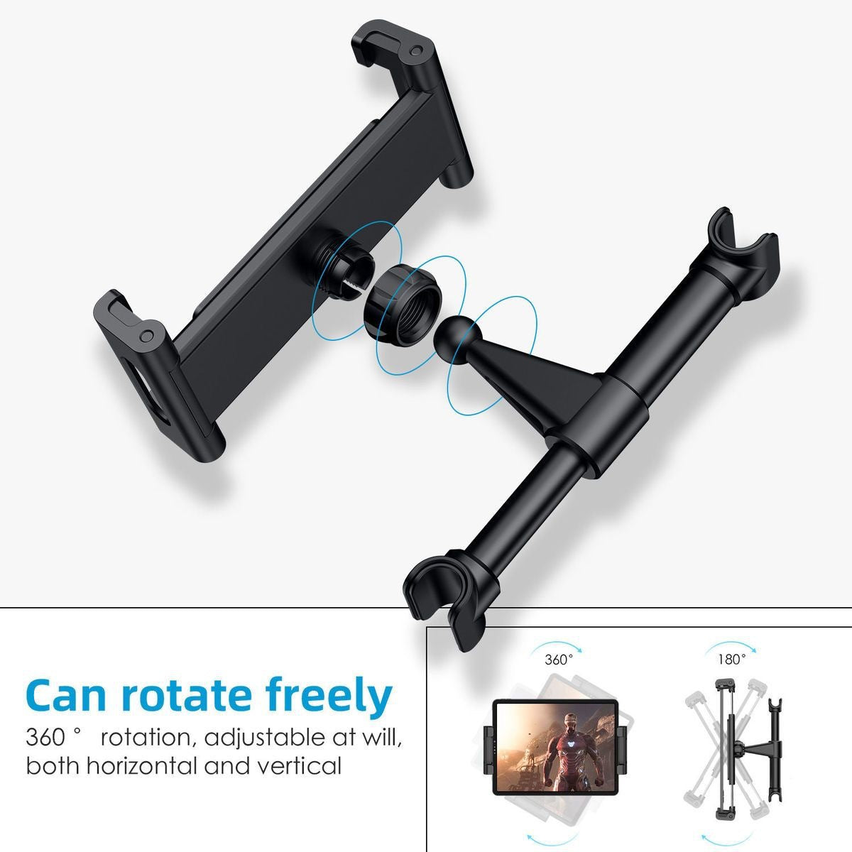 Universal Car Seat Back Headrest Mount Holder for 4.7~10.5" iPad Phone Tablet - salelink.co.nz