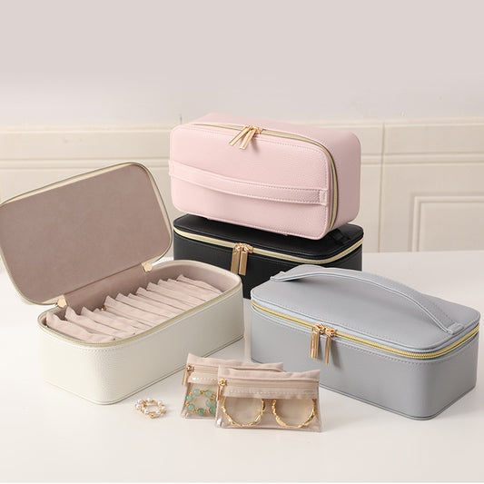 Portable Travel Jewellery Organiser – 12-Compartment Storage Case for Rings, Earrings & Necklaces