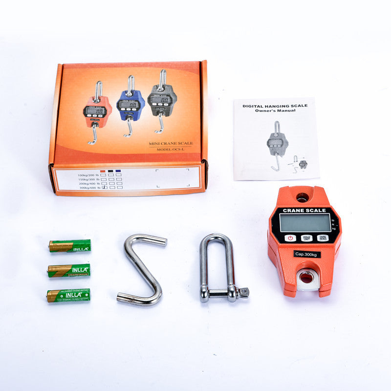 Portable Crane Scale 300kg LCD Digital Electronic Hook Hanging Scale