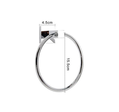 Bathroom Wall Mounted Towel Ring Silver