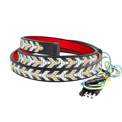 LED Tailgate Light Bar Strip 12V Flexible Switchback Red Amber Turn Signal Light - salelink.co.nz