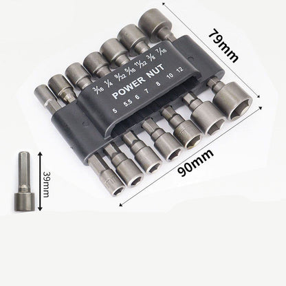 14Pcs 1/4 Inch Hex Shank Power Nut Driver Drill Bit Set Socket Wrench