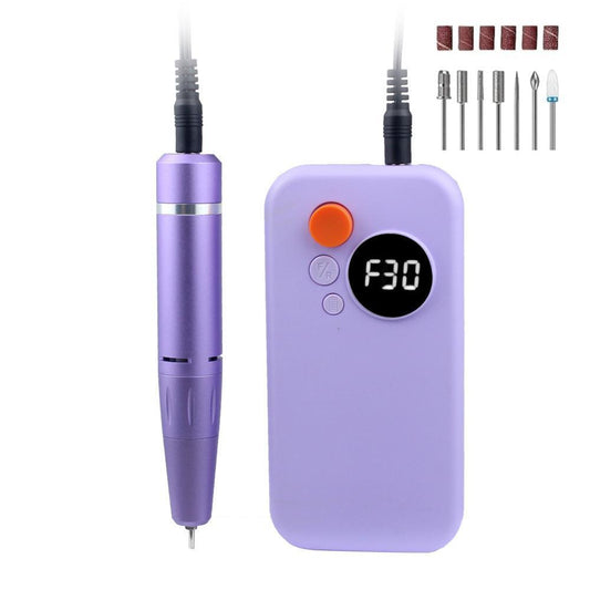 Rechargeable Electric Nail File Kit Purple - salelink.co.nz