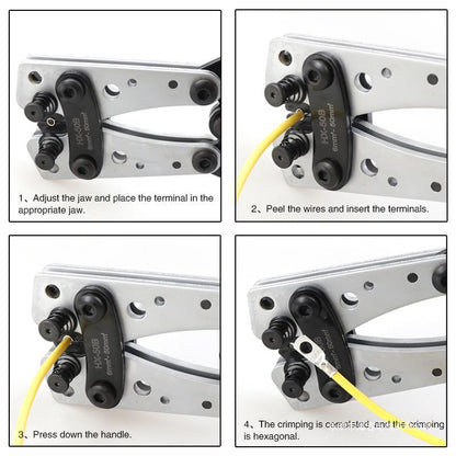 6 - 50 mm2 Anderson Plug Crimp Crimping Tool Battery Cable Lug Hex Crimper