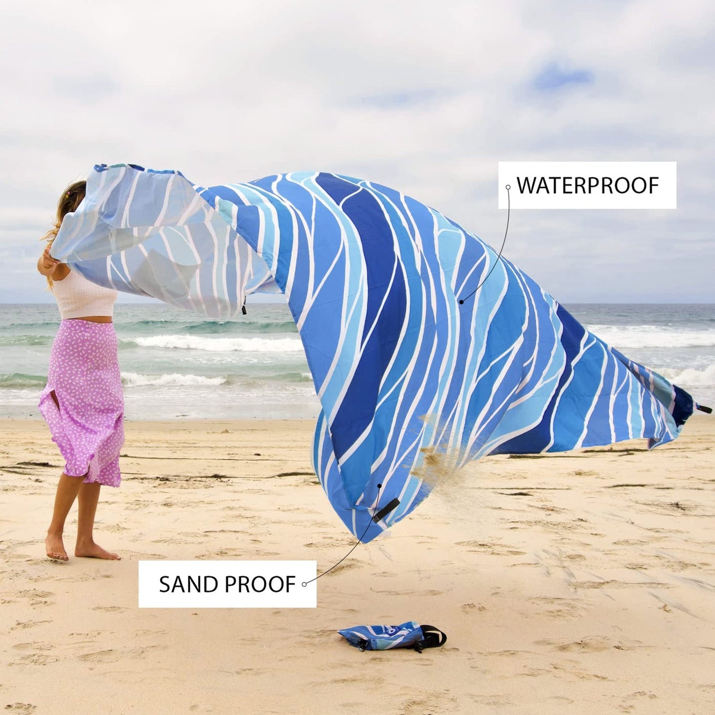 Waterproof Sandproof Beach Blanket 210x200cm