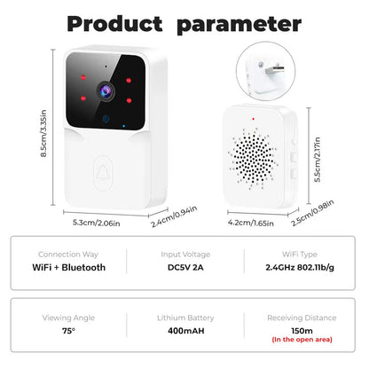 WiFi Video Doorbell – Wireless Smart Doorbell with Two-Way Audio