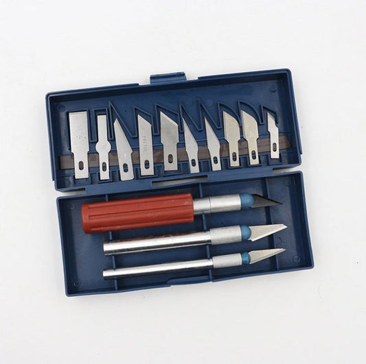 13pcs Hobby Knife Blade Craft Cutter Knife Set With Case Precision knife set