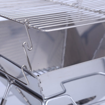 Folding BBQ Campfire Grill Barbeque Portable Camping Grill