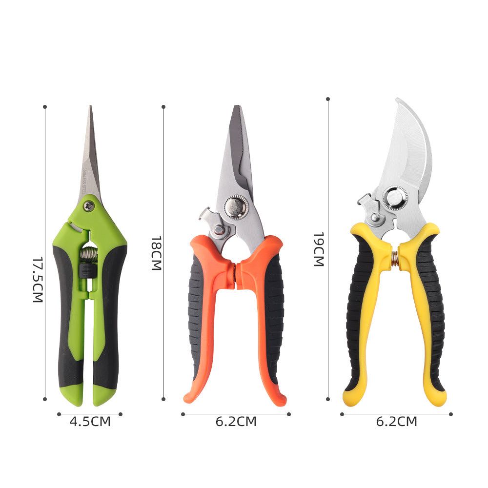 3PCS Garden Pruning Scissors Shears Clippers Set