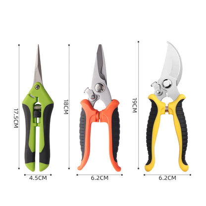 3PCS Garden Pruning Scissors Shears Clippers Set
