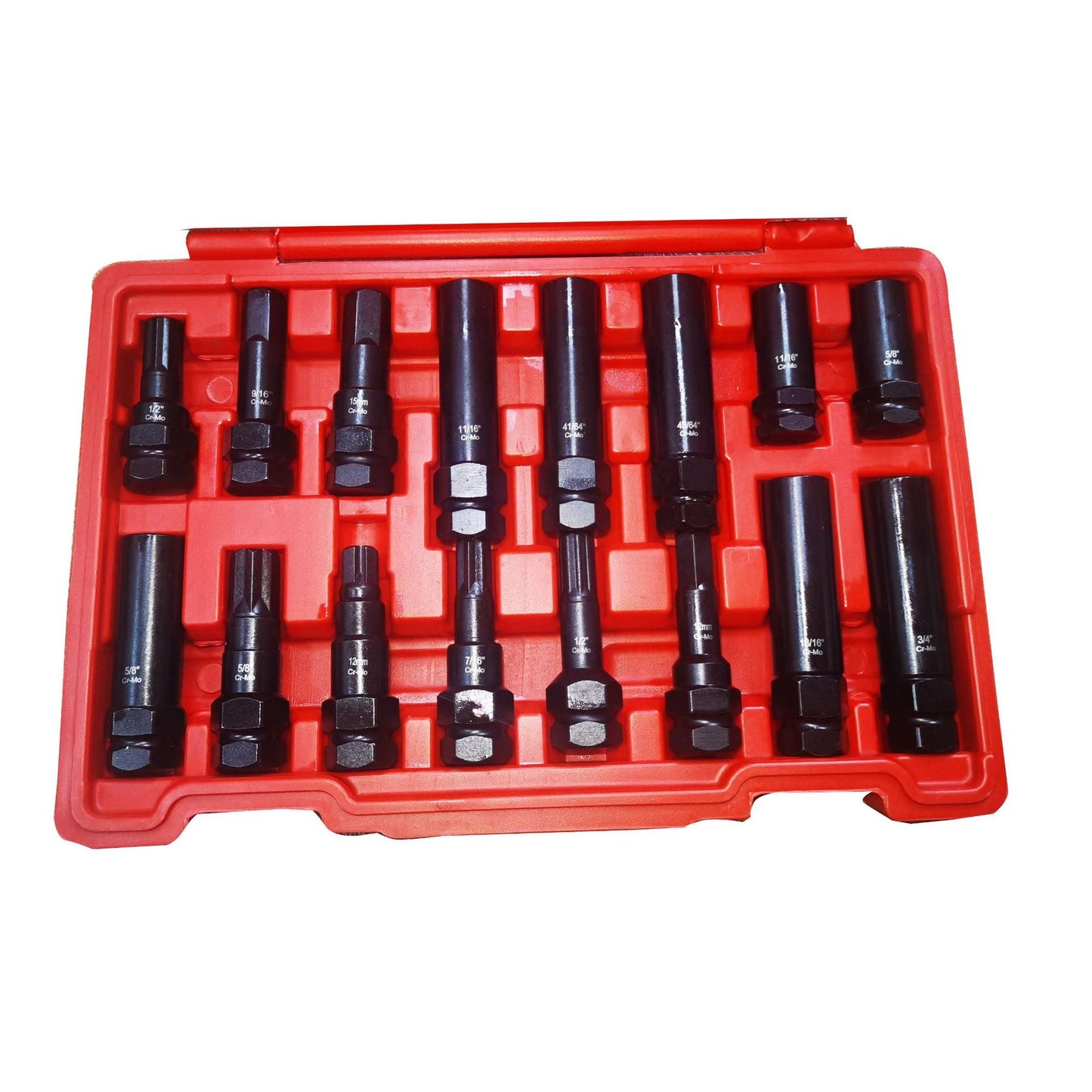 16PCS Locking Wheel Nut Screw Socket Set