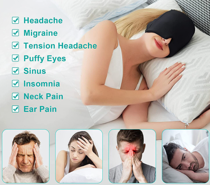 360° Migraine Relief Hat Ice Headache Wrap