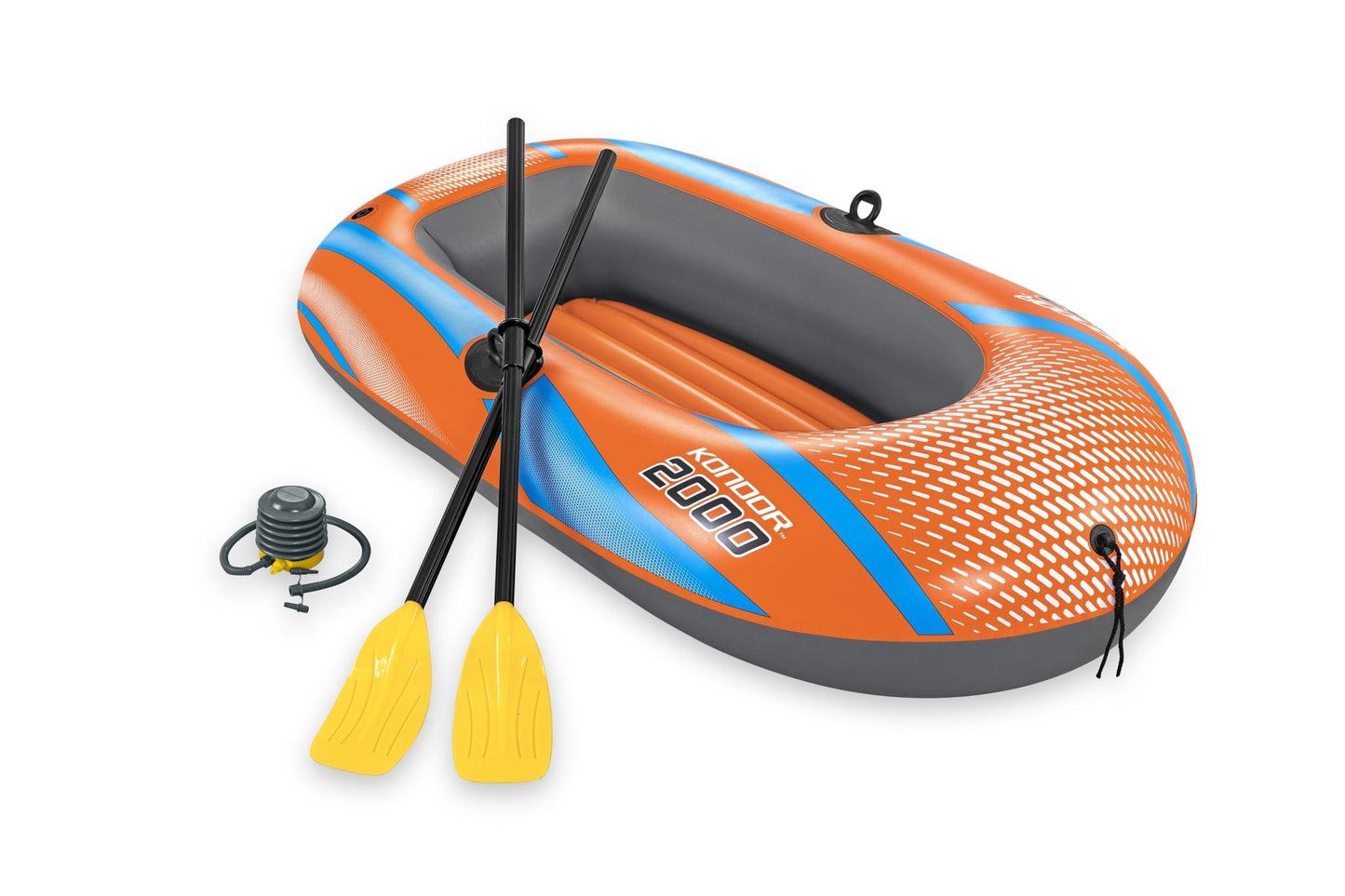 185x97cm Two Persons Inflatable Kayak with Oars, Pump, Repair Patch