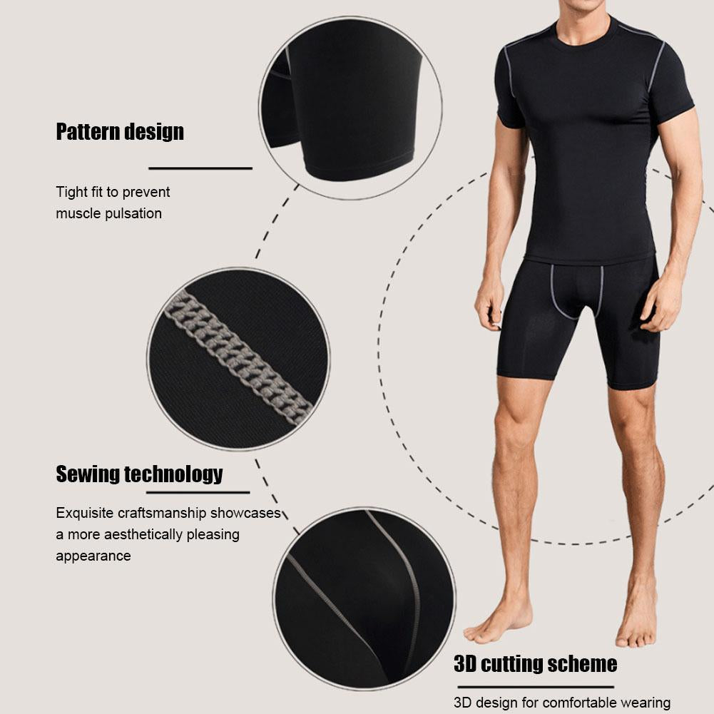 Men's Compression Shorts with Pockets – Quick-Dry Base Layer for Running, Gym & Sports