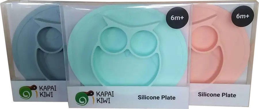 Kapai Kiwi Silicone Owl Plate - Babyonline