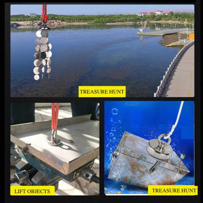 340kg Salvage Recovery Magnet with 20M Rope