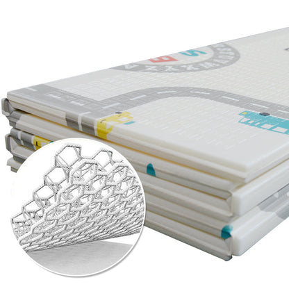 200x1800x1 cm Foldable Baby Playmat with Carry Bag - Cloud & Tree Double Sides-B