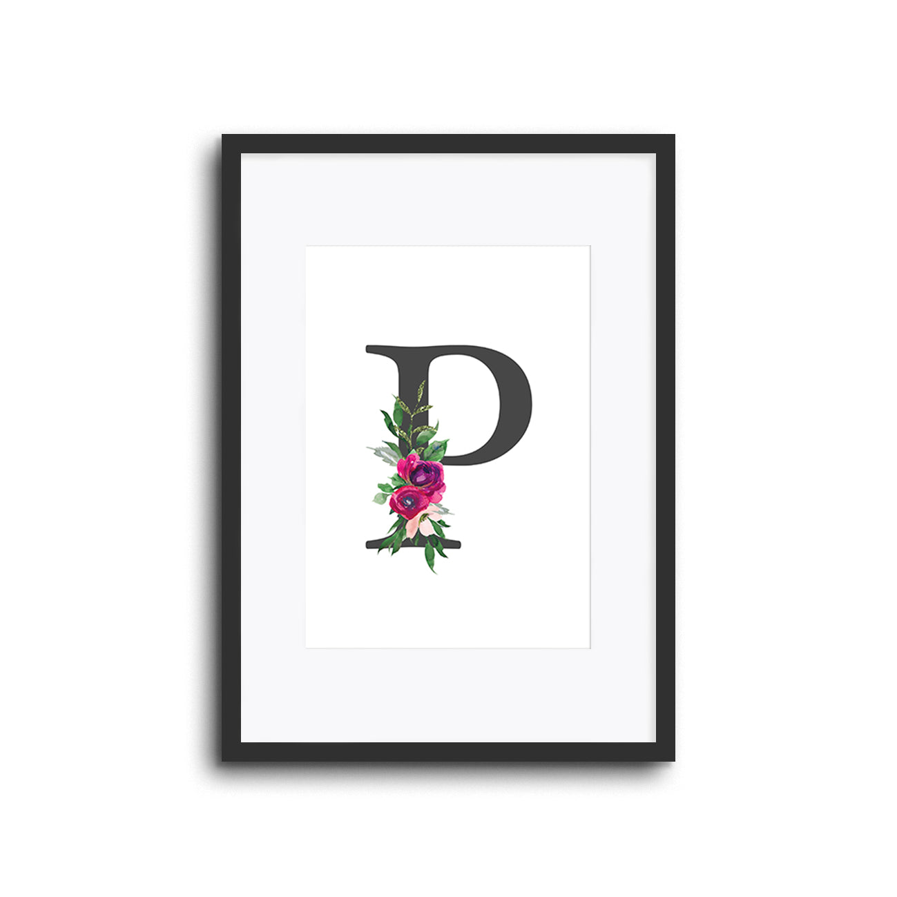 Wall Print |  Floral Initials