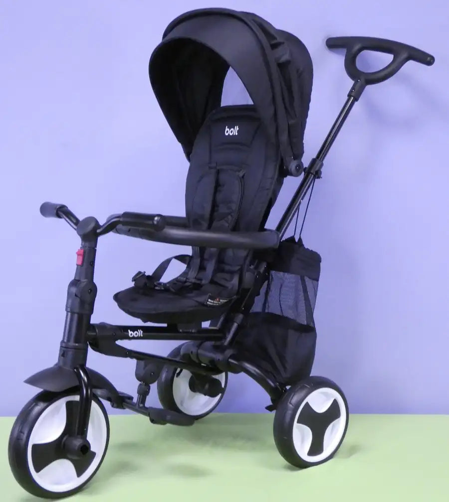 BOLT Foldable Push Tricycle - Black