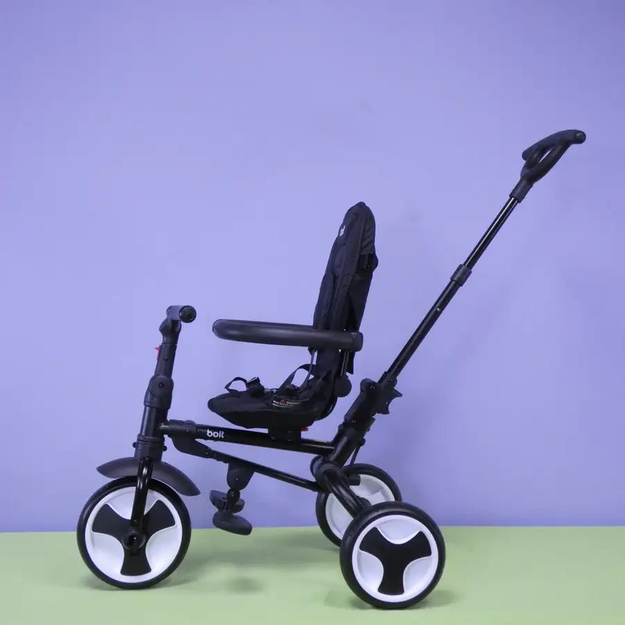 BOLT Foldable Push Tricycle - Black