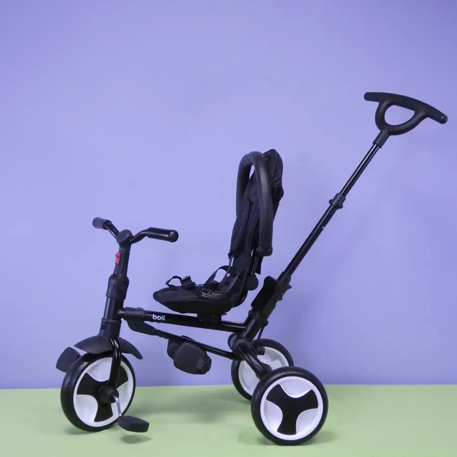 BOLT Foldable Push Tricycle - Black