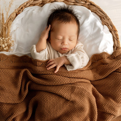 Heirloom Blanket | Scalloped Edge - Cinnamon