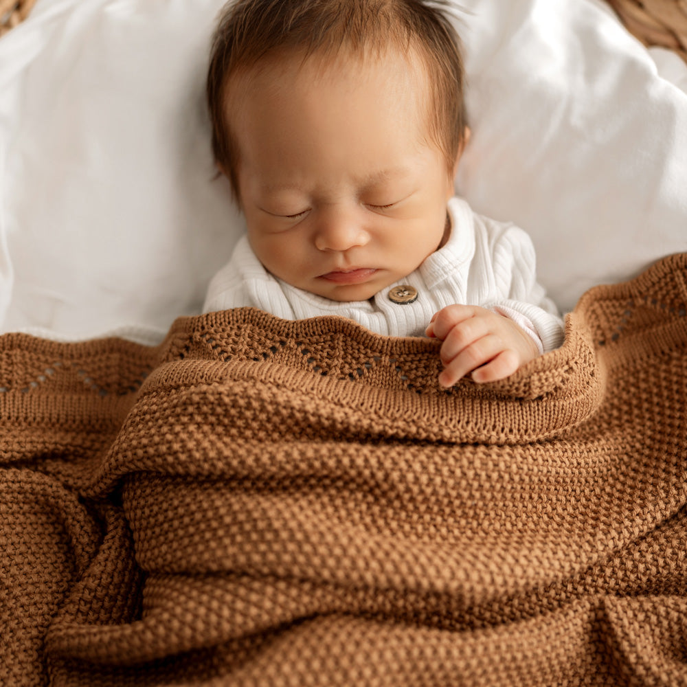 Heirloom Blanket | Scalloped Edge - Cinnamon