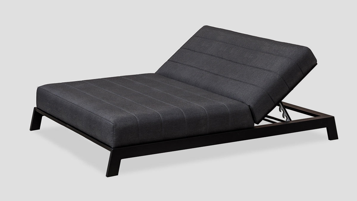PIHA DOUBLE LOUNGER - BLACK