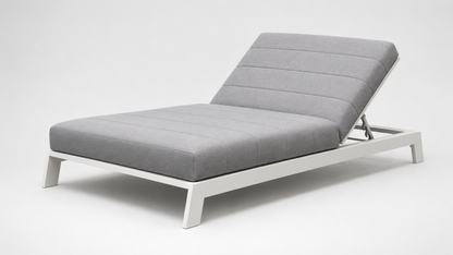 Piha Double Lounger White