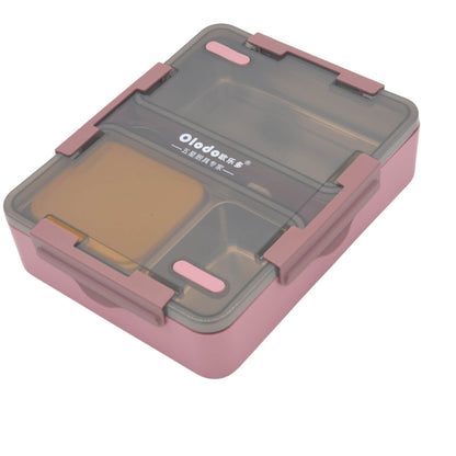 Insulated 316 Stainless Steel Bento Lunch Box 1.6L- Pink