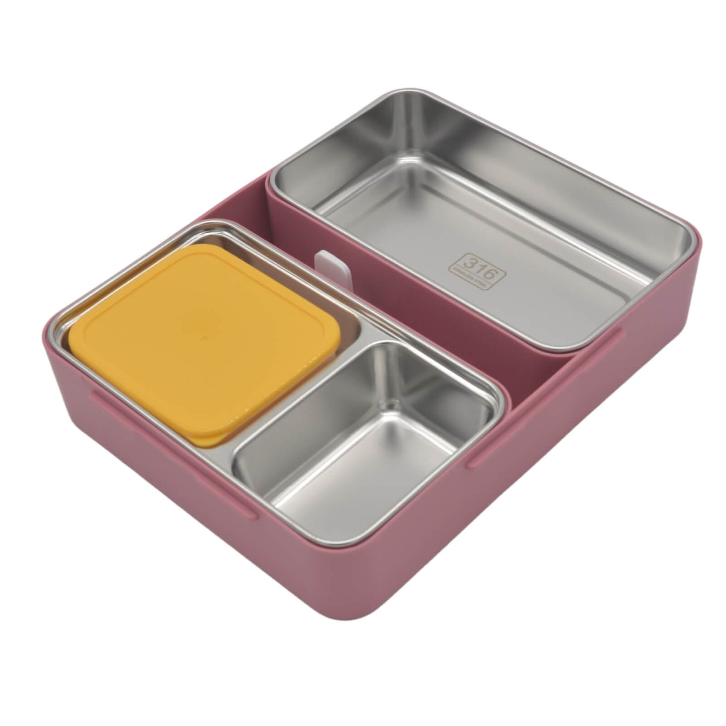 Insulated 316 Stainless Steel Bento Lunch Box 1.6L- Pink