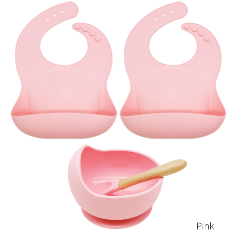 Sleepytot - Silicone Suction Bowl & 2 Bibs Bundle