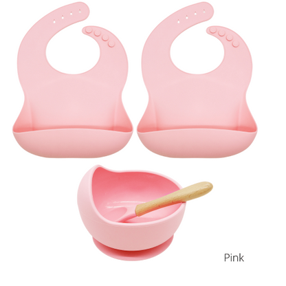 Sleepytot - Silicone Suction Bowl & 2 Bibs Bundle
