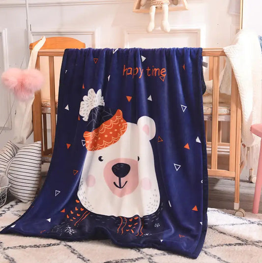 Sleep Tight Mink Feel Blanket POLAR BEAR - Babyonline