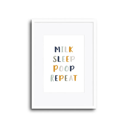 Wall Print |  Milk Sleep Poop Repeat