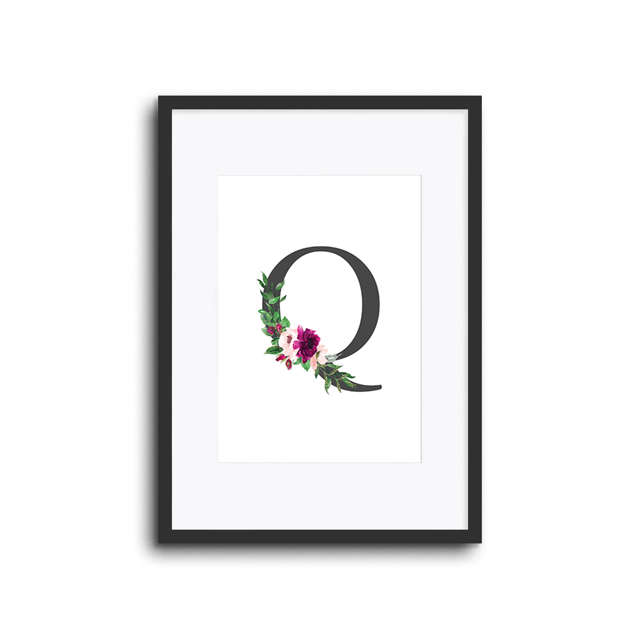 Wall Print |  Floral Initials