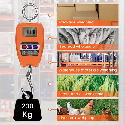 Crane Scale Weighing Digital Industrial Hanging Scale 200Kg