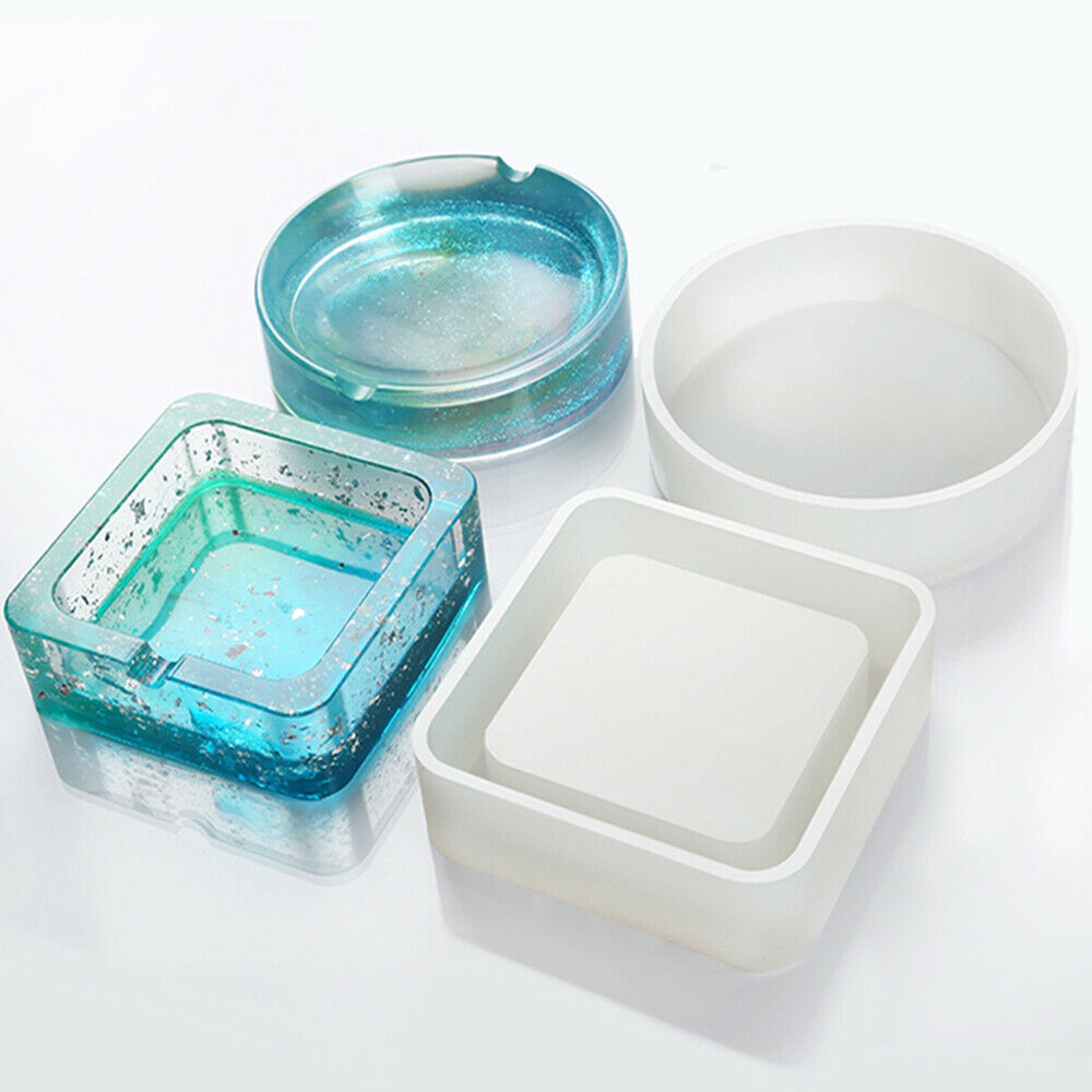 Ashtray Resin Casting Mold Silicone Jewelry Agate Making Epoxy Mould Tool Craft