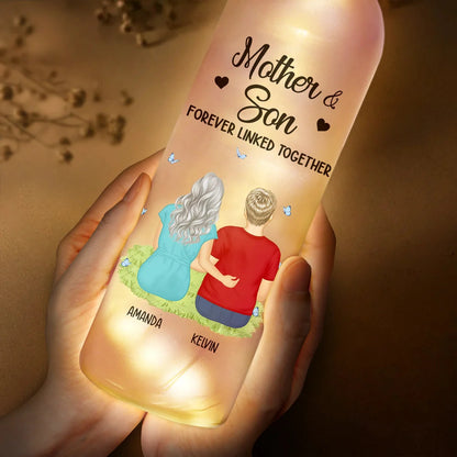 Mother & Daughter Forever Linked Together - Personalized Bottle Light
